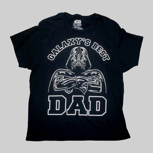 Star Wars Men's Size XL Darth Vader Best Dad Short Sleeve Black T-Shirt - Picture 1 of 3